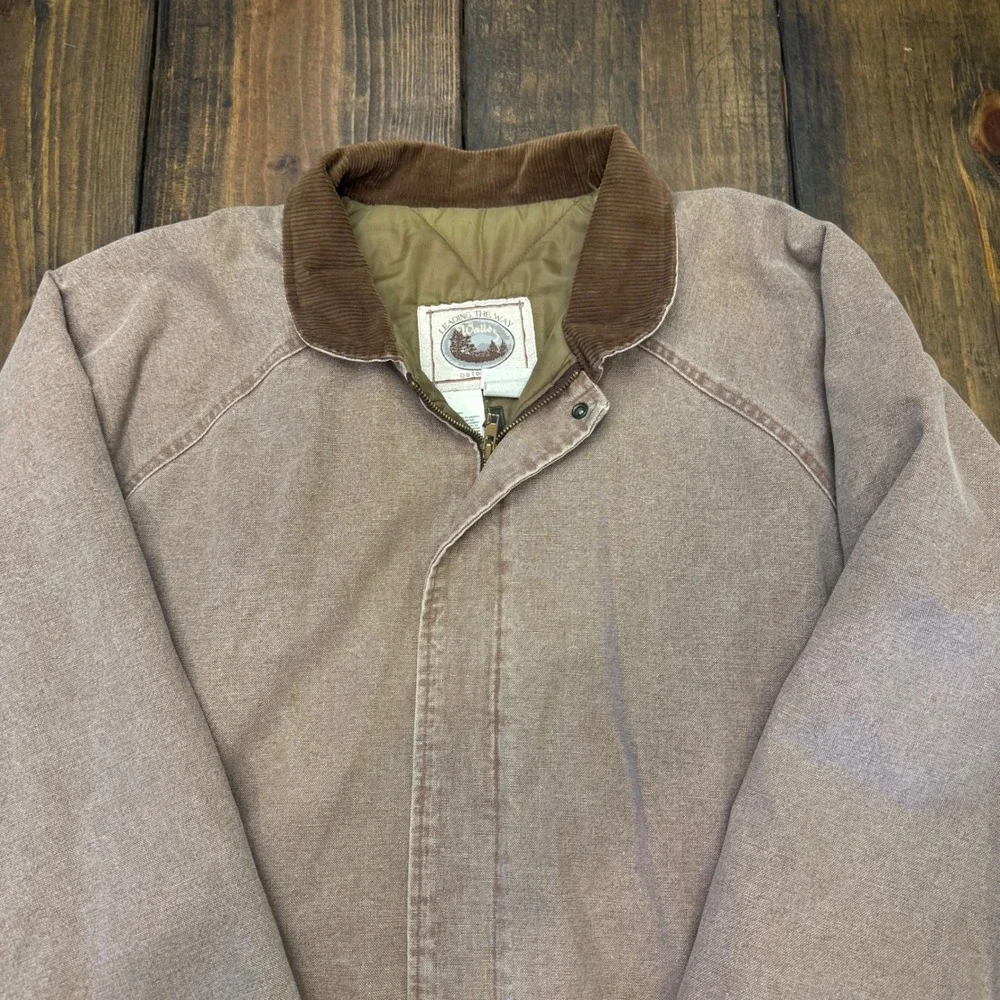 Vintage Walls Leading The Way Outdoors Jacket Mens 2XL Brown Canvas Workwear USA